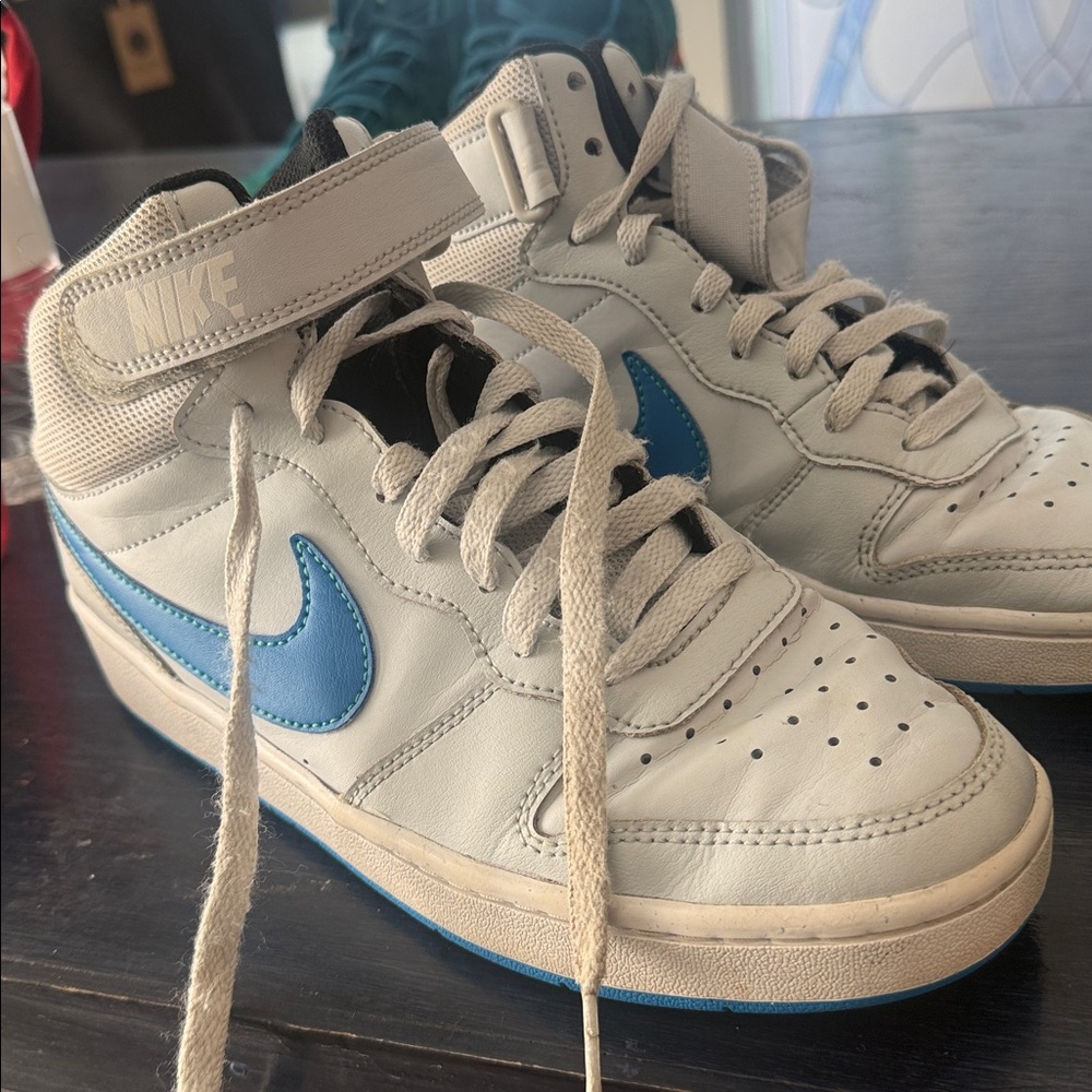 Nike White and Blue High-Tops